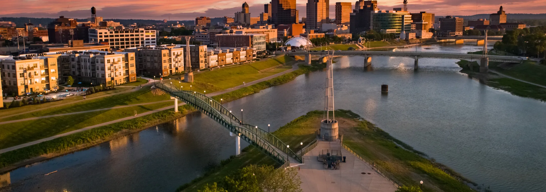 Dayton-Ohio-skyline-sunset